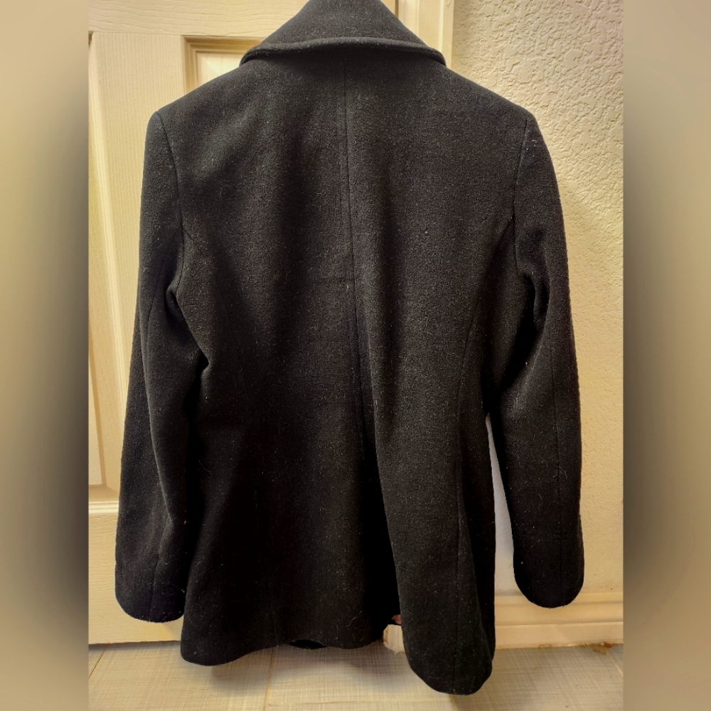 Calvin Klein Black Pea Coat - Picture 2 of 12